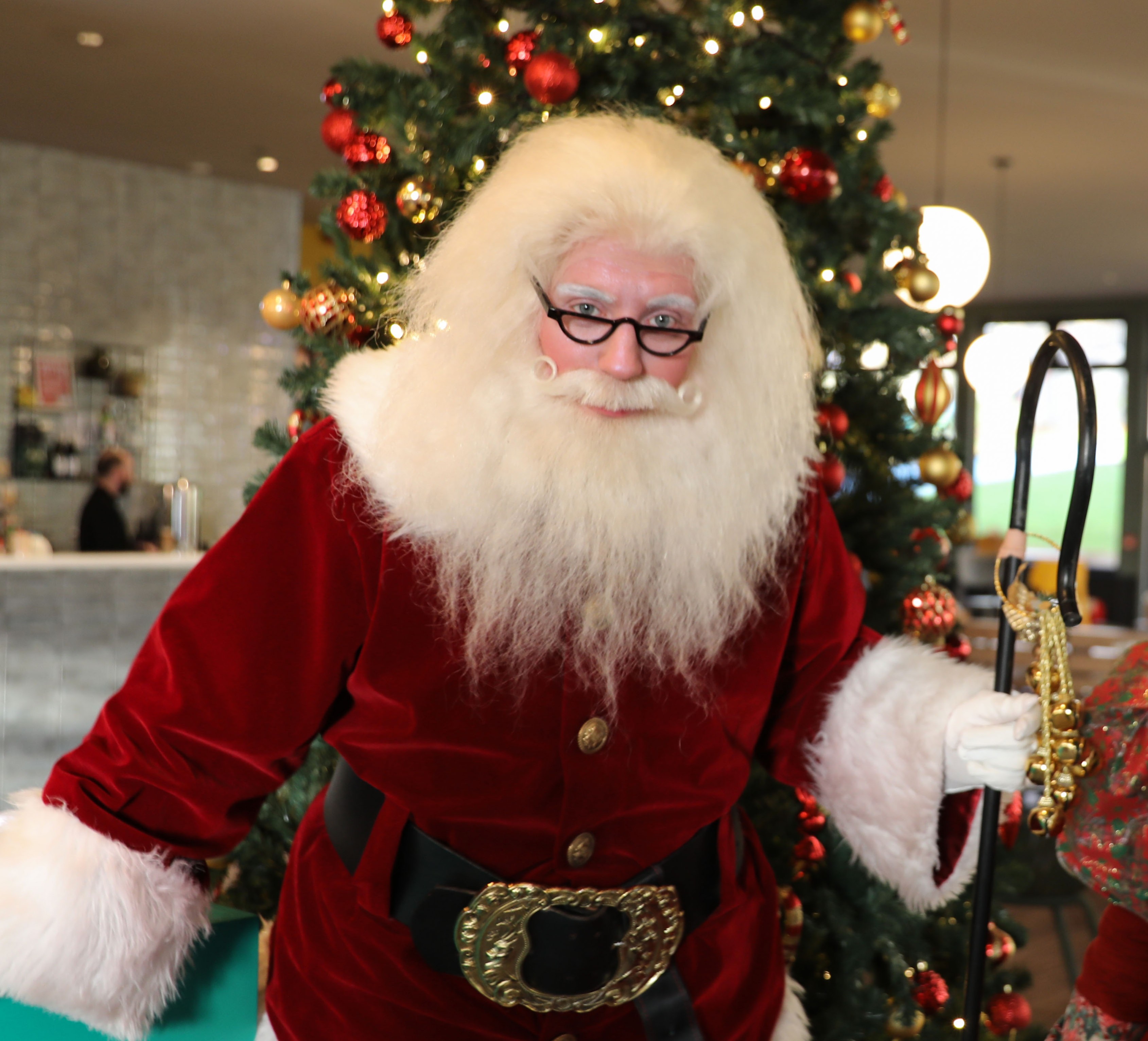 santa looking at camera