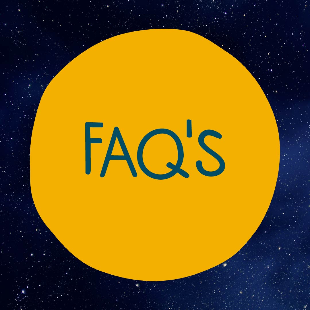 yellow FAQ bubble giant lanterns