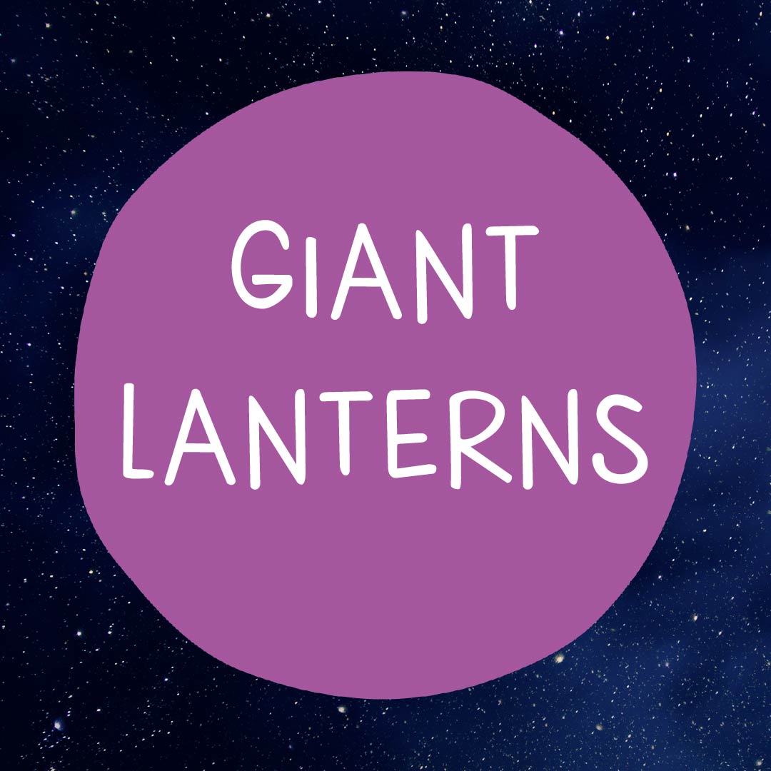 purple giant lanterns bubble