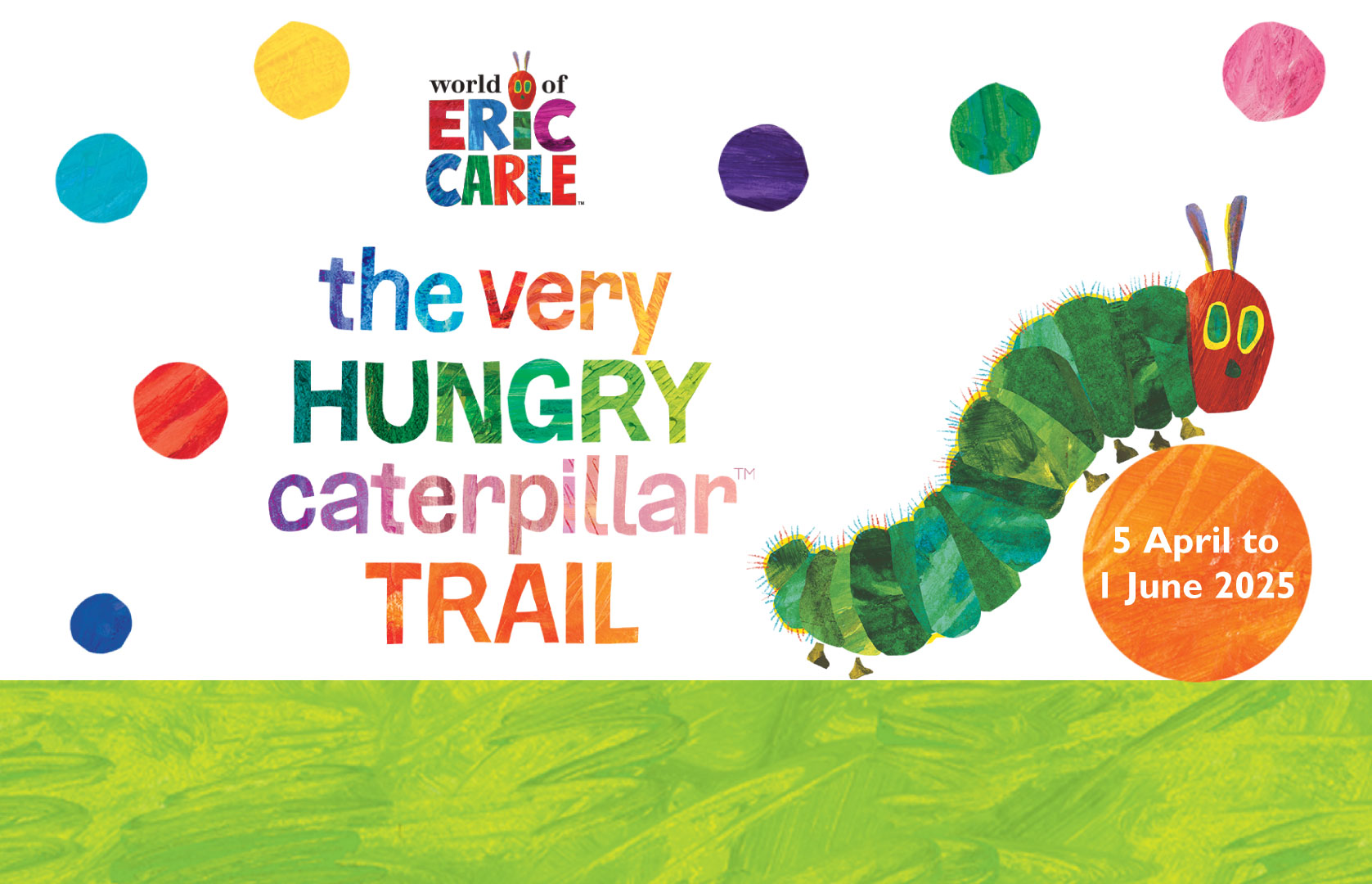 the very hungry caterpillar trail colourful logo