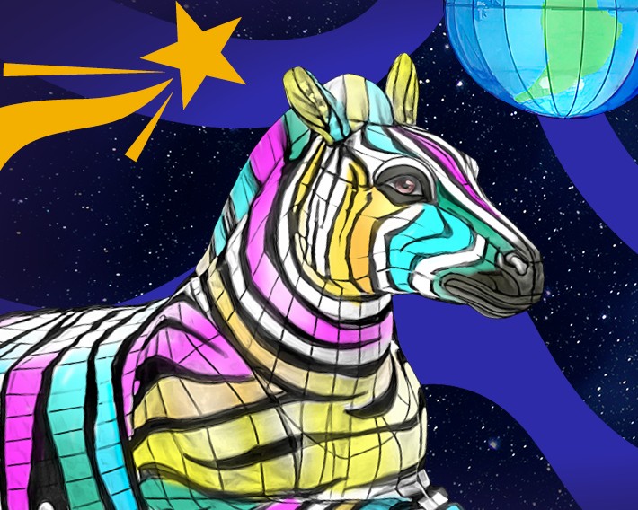 zebra giant lanterns