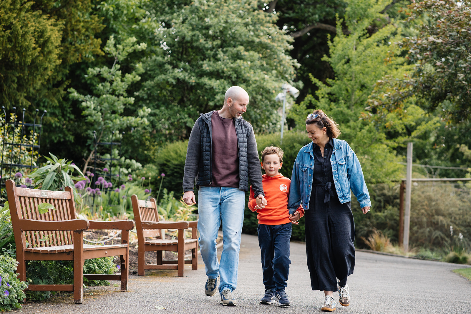 Visitors walking along the path at Mansion House lawn. IMAGE: Rachel Hein May 2025
