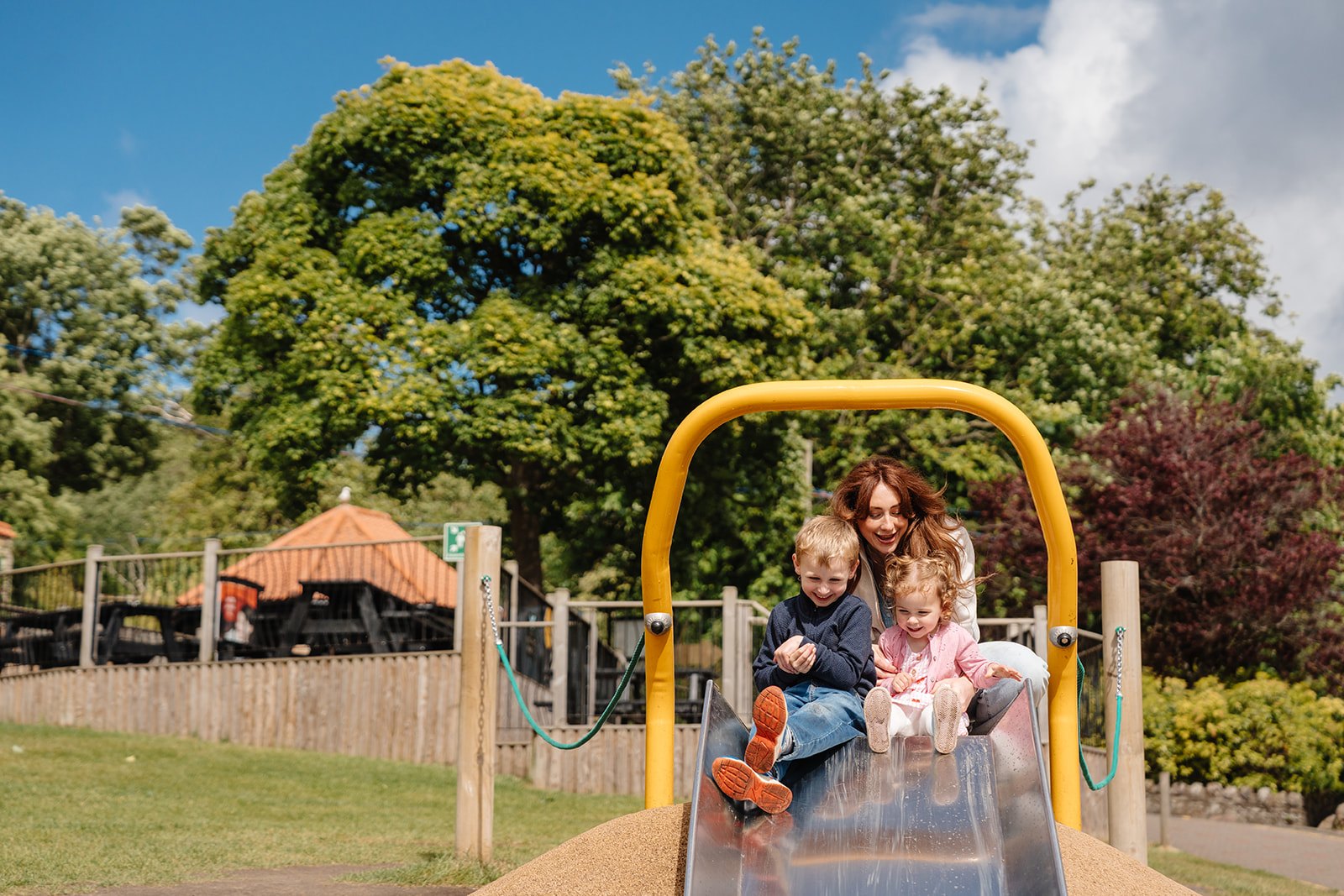 Visitors at penguins playpark. IMAGE: Rachel Hein May 2025