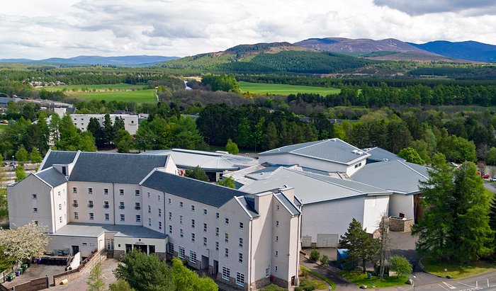macdonald aviemore resort aerial view with landscape in background