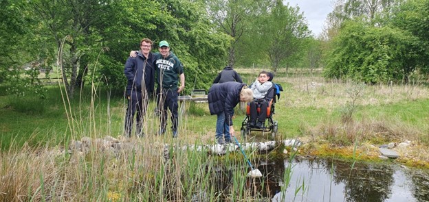 Community group with ranger Stuart at Highland Wildlife Park pond