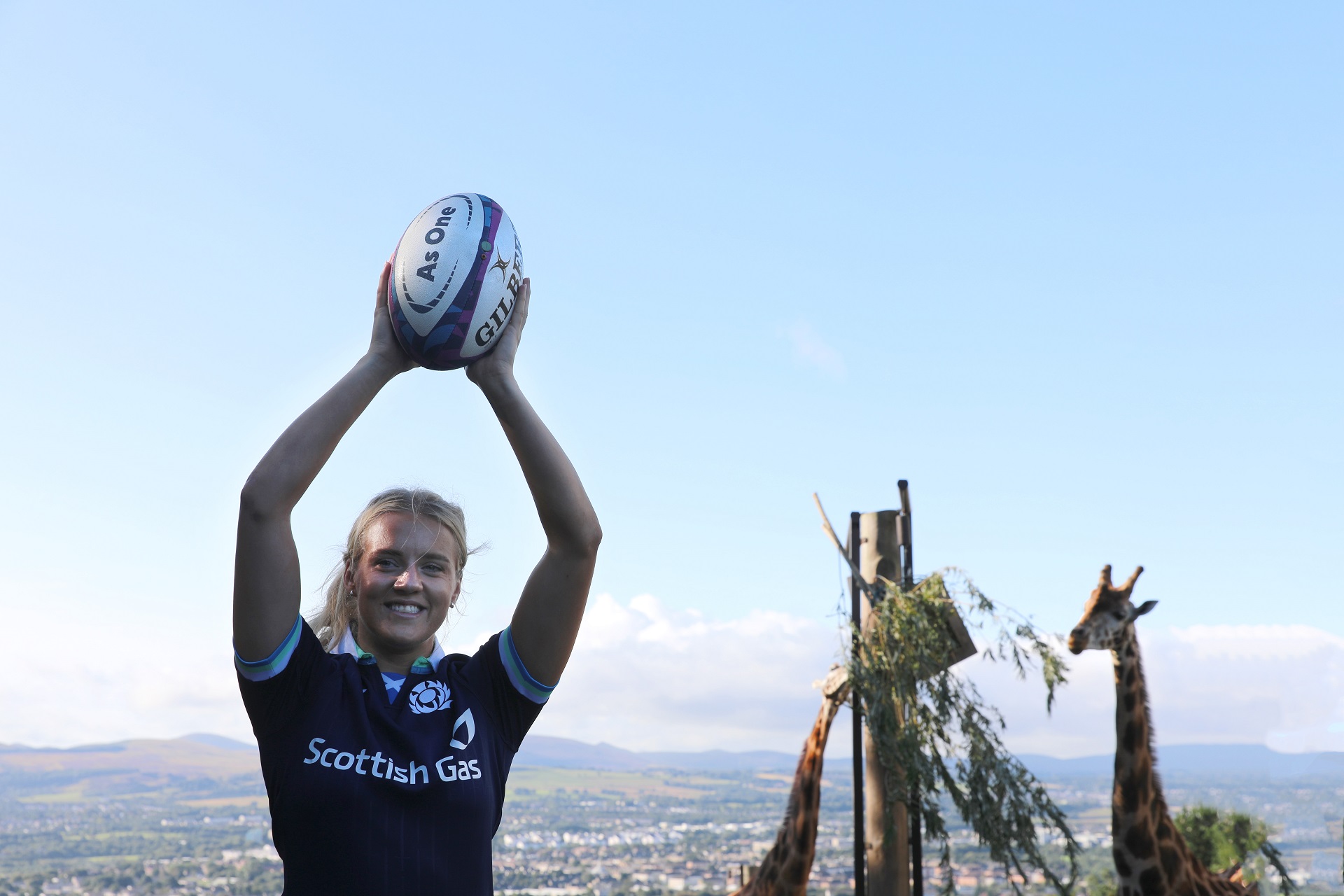 Scottish Women's Rugby team with giraffe 

IMAGE: Laura Moore 2024