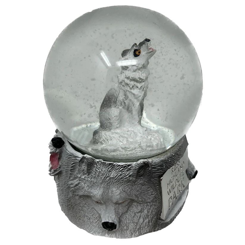 Wolf snow globe